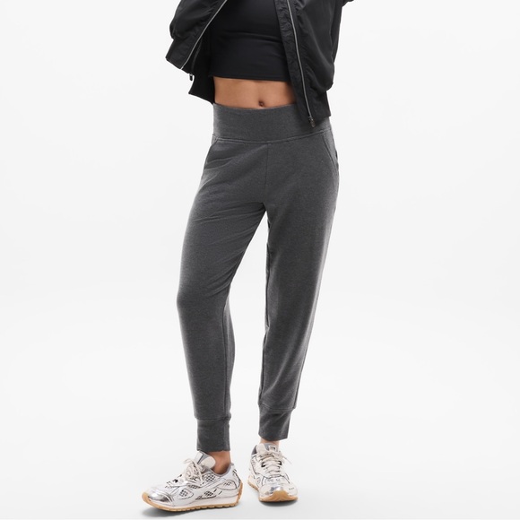 Athleta Pants - Coaster Luxe High Rise Jogger Charcoal Grey Heather Size Small Tall Long